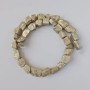 Pyrite Beads natural stone faceted unfinished, diameter 10-16×8-10mm + -, length 38cm + - on monofilament