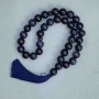 Japa Mala Aventurine Night of Cairo Blue Sand Smooth Beads, 12mm ± diameter, 33 beads