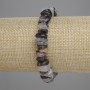Bracelet Rutilated Quartz Hairy Crystal Chips 8-11×3-4, 5mm+-, length 18cm± stretch