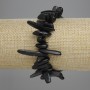Bracelet Obsidian Chip "Needle", diameter 10-20×3-5mm+-, length 18cm+-stretch