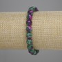 Zoisite Bead Bracelet 8mm Faceted Round, 18cm+ Stretch