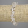 Bracelet Mountain Crystal uncut stone, diameter 9-14×8-9mm+-, bead 3mm+-, length 18cm+- stretch