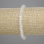 Bracelet Mountain Crystal Faceted Rondelle, diameter 6×4mm+-, length 18cm+- stretch
