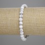 Chalcedony Beaded Stretch Bracelet, 6mm round beads, 18cm length