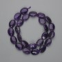 Amethyst Beads Elliptical 16×12mm ±, length 40cm ± on thread
