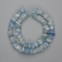 Aquamarine Crackle Beads 9-15×3-5mm+-, thread length 40cm+-