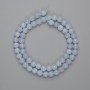 Aquamarine Beads Smooth Round 6.5 mm+, on Thread Length 38 cm+-