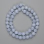 Aquamarine beads smooth ball 8mm+-, on a thread length 38cm+-