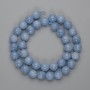 Aquamarine Beads smooth round 10mm ±, on thread 38cm ±
