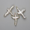 Pendant Pearl Baroque with petrol hue ~40×35mm +- assortment size