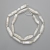 Baroque pearls with a petrol tint on a thread 20-26×6, 5-7, 5mm +/-, length 40cm+