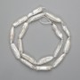Baroque pearls with a petrol tint on a thread 20-26×6, 5-7, 5mm +/-, length 40cm+