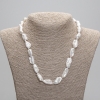 Necklace of natural baroque pearls, diameter 17-22×9-9, 5mm+-, length 45cm+- 5cm extender chain