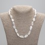 Necklace of natural baroque pearls, diameter 17-22×9-9, 5mm+-, length 45cm+- 5cm extender chain