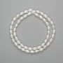 Natural freshwater pearl beads 6–6.5 mm, 5×4, 5 mm+, 35 cm length on a thread