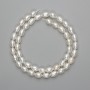 Freshwater Pearl Beads on Thread 7.5–9×5.5–6 mm, 37 cm length