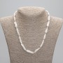Necklace of natural baroque pearls, diameter 24-26×7mm±, length 45cm±, 5cm extender chain
