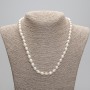 Necklace of natural freshwater pearls 8.5–9×6–7 mm, length 45 cm ± 5 cm extension chain