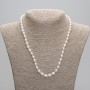 Necklace of natural freshwater pearls 7×5mm ±, length 45cm ± 5cm extender chain