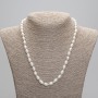 Necklace of natural freshwater pearls 8.5–9×6 mm, length 45 cm ± 5 cm extender chain