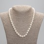 Necklace of natural freshwater pearls 9-10×8-8.5mm+, length 45cm±, 5cm extender chain