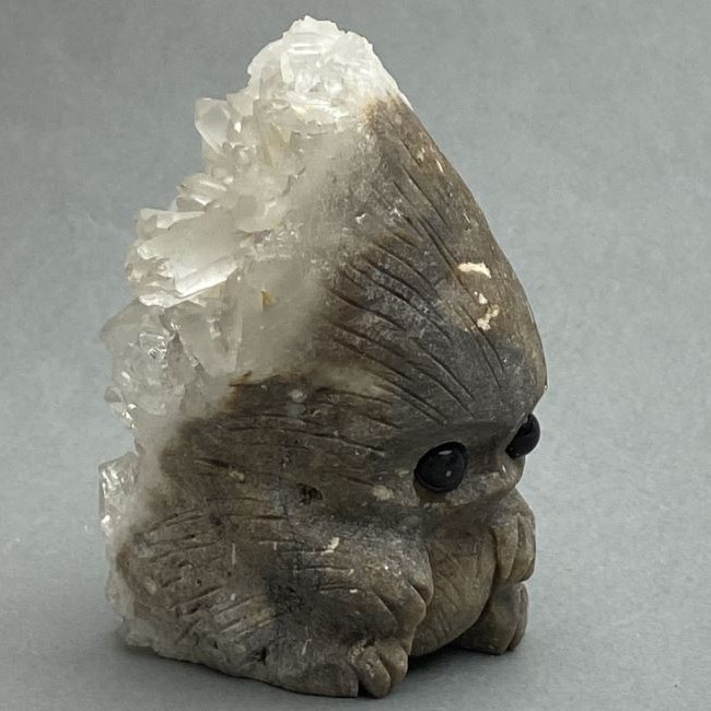 Souvenir figurine Hedgehog with druzy 76x49x47 mm+