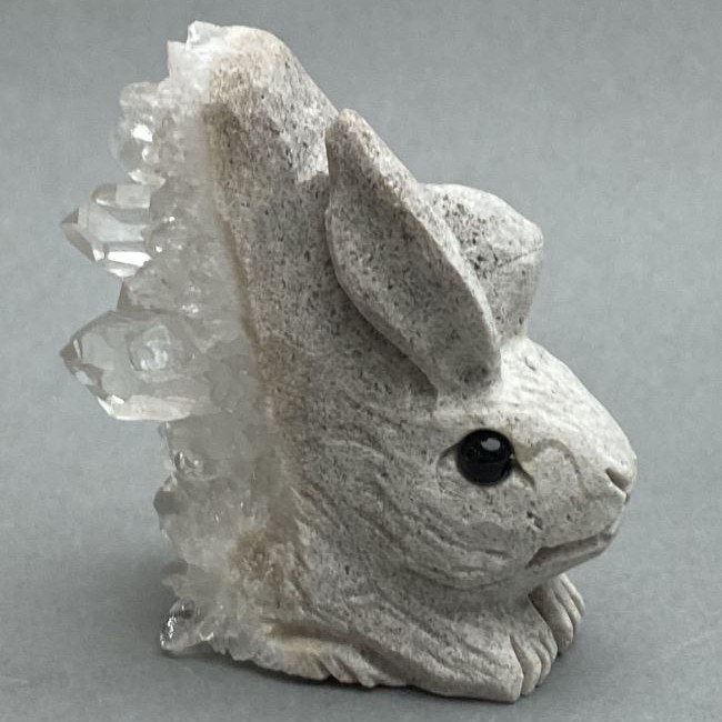 Souvenir figurine Bunny with druzy 67x57x29 mm+