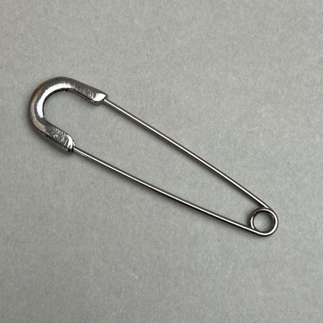 Brooch - Pin 20×77mm± metal colour: dark steel