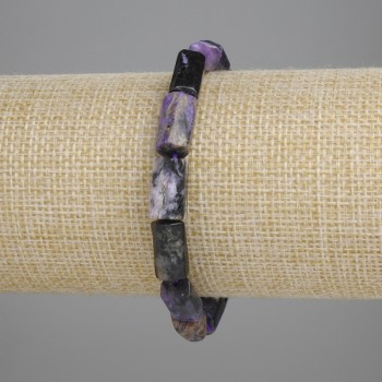 Charoite Bead-cut Bracelet, diameter 12-13×6-8mm ±, length 18cm ± Elastic