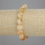 Bracelet Citrine Faceted Bead, diameter 10mm±, length 18cm± stretch