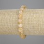 Bracelet Citrine Faceted Bead, 8mm diameter, stretchy length 18cm