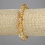 Bracelet Citrine Smooth Bead, 10mm diameter ±, length 18cm ±, stretch