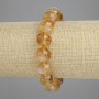 Bracelet Citrine smooth beads, 12mm diameter ±, length 18cm ± stretch