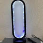 Unpolished Amethyst Night Light in black metal base, 32.5x10 cm± USB wire
