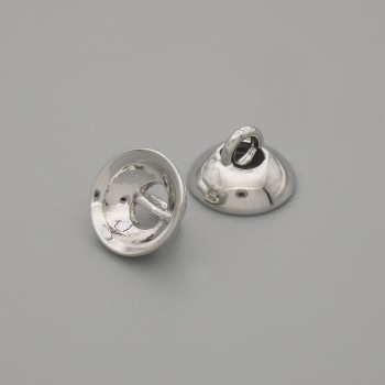 Price per 1 piece: Bead end cap cap for beads, metal colour silver, diameter 8×1mm± hole, diameter 1.8mm+