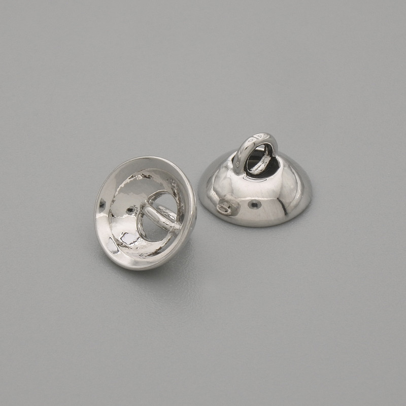 Price per 1 piece: Bead end cap cap for beads, metal colour silver, diameter 8×1mm± hole, diameter 1.8mm+