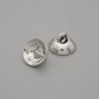 Price per 1 piece: Bead end cap cap for beads, metal colour silver, diameter 8×1mm± hole, diameter 1.8mm+