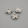 Bead cap for bead, silver colour, 9x1mm +/- hole, diameter 2mm+
