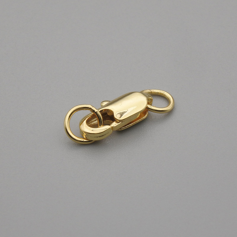 One piece price: Lobster clasp, diameter 10x4mm ± metal colour gold