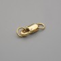 One piece price: Lobster clasp, diameter 10x4mm ± metal colour gold