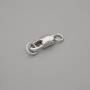 Crimp lobster clasp, 10x4mm diameter, silver colour