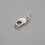Price per 1pc. Lobster clasp, diameter 12.5×5mm± metal colour: silver