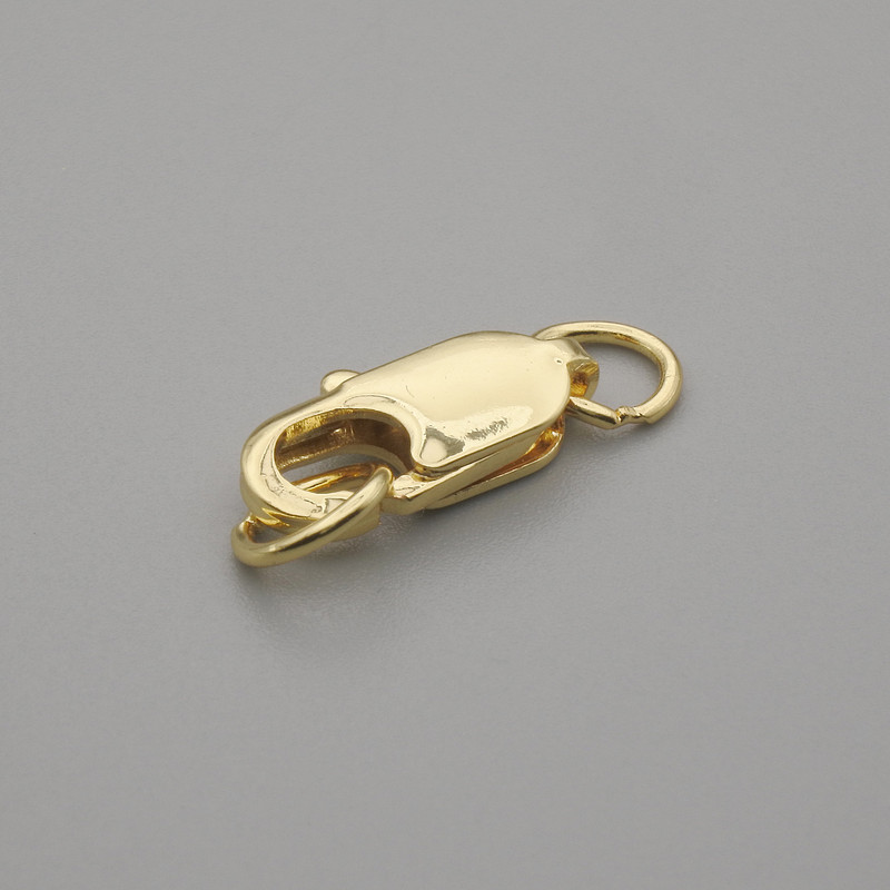 Crimp/Clasp, Lobster, gold-tone, 13×5 mm ±