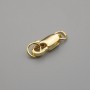 Clasp, Lobster, 12×4 mm diameter ± colour finish: gold