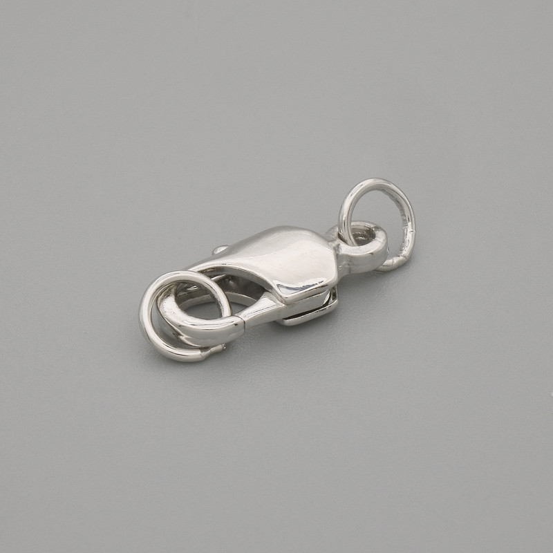 Clasp, Lobster, silver colour, 16×7 mm± diameter