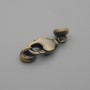Price per 1 piece - Lobster clasp, 17x7mm+-, metal colour bronze, 6mm+- diameter