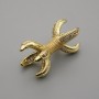 Bead Finding Insert with Crystals, metal colour Gold, diameter 20×12mm±, hole diameter 1.7mm± per 1 piece