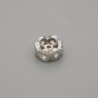 Bead Insert Findings, metal colour Silver, pendant 8×4 mm ± hole 1.1 mm ± per piece