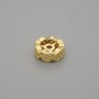 Bead Setting Insert, metal-colour Gold, diameter 8×3 mm ± hole diameter 1.8 mm ± per piece