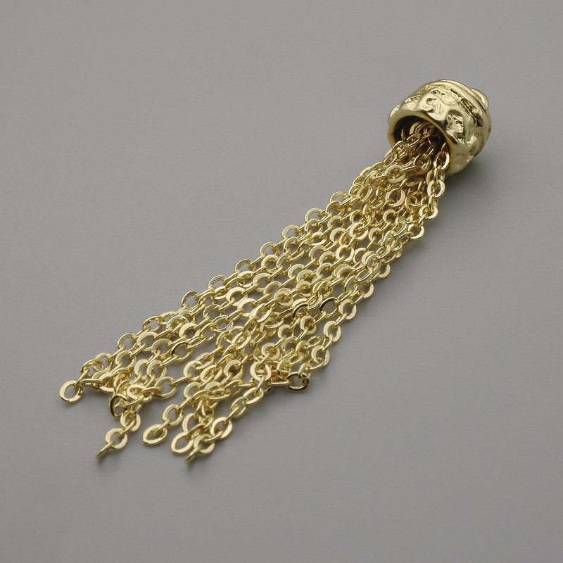 Pendant Gold-tone Metal Chains, diameter 7.5mm ±, length 50mm ±